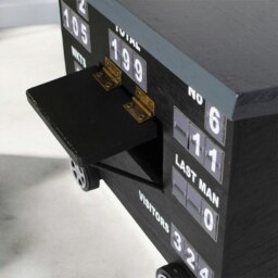 Rackhams Cricket Scoreboard Desk Tidy - Authentically Designed - Store Phones & Stationery - Personalise Scores - Grey, Wood - thumbnail 2