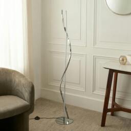Rackhams Hyde Chrome And Crystal LED Floor Lamp - thumbnail 3