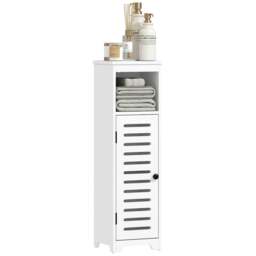 Rackhams Bathroom Cabinet, Bathroom Floor Cabinet with Adjustable Shelf, White - Bathroom Cabinet - MDF - White - thumbnail 2