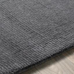 Rackhams Mystique-Hand Loomed Charcoal Wool Modern Fringe Rug - 183 x 274 cm - thumbnail 3
