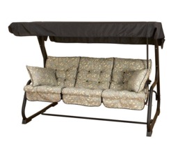 Rackhams Pendulum 3 Seater Garden Hammock Swing with Cushions - Convertible Bed - Country Teal - 190(L) x 160 (W)