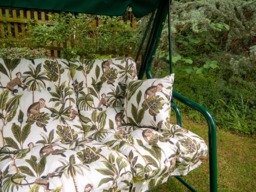 Rackhams Pendulum 3 Seater Garden Hammock Swing with Cushions - Convertible Bed - Country Teal - 190(L) x 160 (W) - thumbnail 5