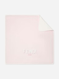 Rackhams Fendi Baby Girls Logo Blanket in Pink (80cm) - Pink - One size - thumbnail 1