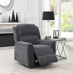 Rackhams Erdington Power Recliner Chair - Light Grey - thumbnail 4