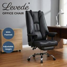 Rackhams Office Chair Big Tall High Back Heavy Duty PU Recliner Executive Chair - thumbnail 2