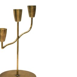 Rackhams Cast Taper Candle Holder Antique Brass - thumbnail 4