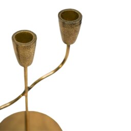 Rackhams Cast Taper Candle Holder Antique Brass - thumbnail 3