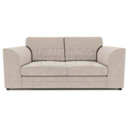Rackhams Quilted Full Fabric Chenille 3 Seater Sofa - Beige - thumbnail 3