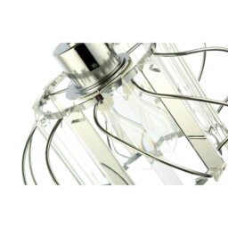 Rackhams Modern Pendant Lamp Shade with Clear Acrylic Rectangular Prims and Chrome Frame - thumbnail 5
