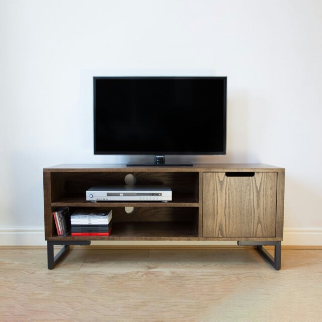 "Rackhams Ashurst TV Stand - 120cm (47"") - Walnut - 25cm (10"")" - image 1