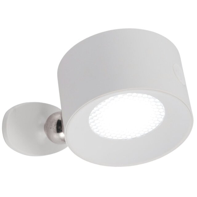 Rackhams Small White LED Colour Changing Rechargeable Remote Control Wall Light - image 1
