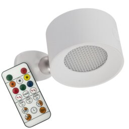 Rackhams Small White LED Colour Changing Rechargeable Remote Control Wall Light - thumbnail 3