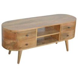 Rackhams Solid Wood Rounded Entertainment Unit - thumbnail 4