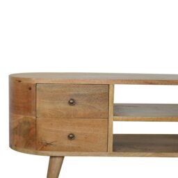 Rackhams Solid Wood Rounded Entertainment Unit - thumbnail 5