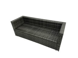 Rackhams 10 seater Height Adjustable Rising Lifting Table Corner Sofa Set Rattan Garden Furniture Dining Set with 3 Stool Side Table Dark Grey Mixed - thumbnail 5