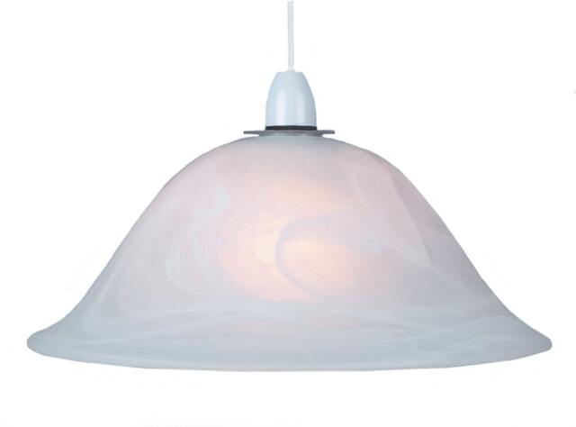 Rackhams White Alabaster Glass Easy Fit Pendant Shade or Floor Lamp Shade