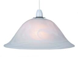 Rackhams White Alabaster Glass Easy Fit Pendant Shade or Floor Lamp Shade
