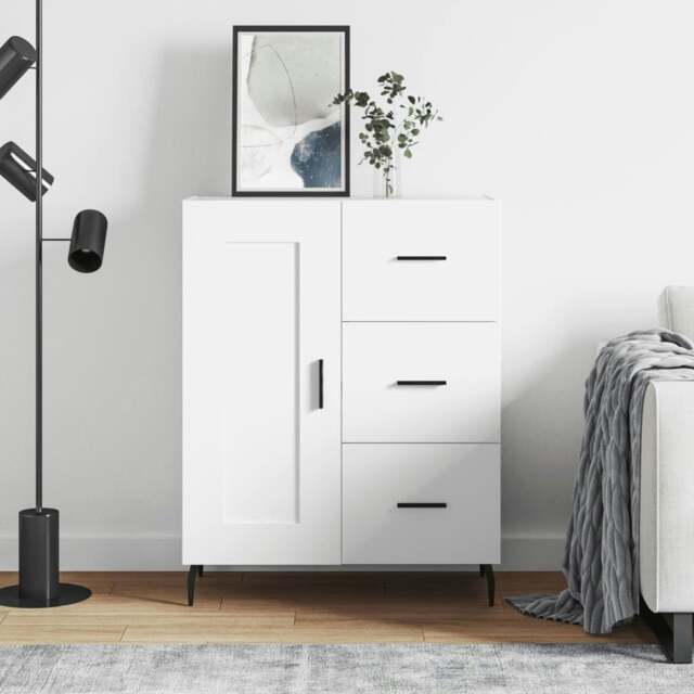Rackhams Sideboard White 69.5x34x90 cm Engineered Wood