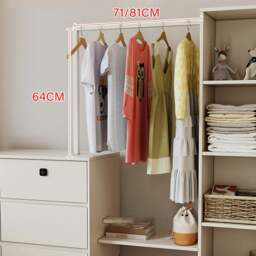 Rackhams Hiroshi Coat Rack With Storage, Wardrobe With Coat Stand - 180cm ( 80cm Chest of Drawers + Coat Rack ) - thumbnail 6