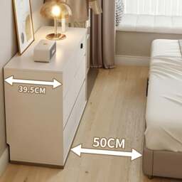 Rackhams Hiroshi Coat Rack With Storage, Wardrobe With Coat Stand - 180cm ( 80cm Chest of Drawers + Coat Rack ) - thumbnail 5