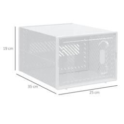 Rackhams 8PCS Clear Shoe Box, Plastic Stackable Shoe Storage Box for UK/EU Size up to 8.5/43 with Magnetic Door for Women/Men, 25 x 35 x 19cm - thumbnail 3
