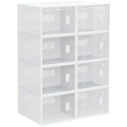 Rackhams 8PCS Clear Shoe Box, Plastic Stackable Shoe Storage Box for UK/EU Size up to 8.5/43 with Magnetic Door for Women/Men, 25 x 35 x 19cm - thumbnail 1