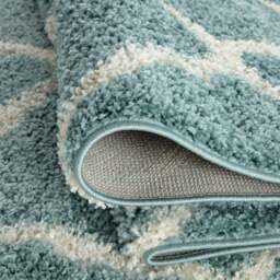 Rackhams Moroccan Duck Egg Blue Shaggy Rug - 750 - 60X110 cm - thumbnail 3