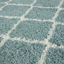 Rackhams Moroccan Duck Egg Blue Shaggy Rug - 750 - 60X110 cm - thumbnail 2