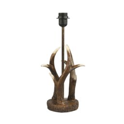 Rackhams Traditionally Designed Antler Resin Table Lamp Base in a Rustic Bronze Finish