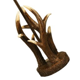 Rackhams Traditionally Designed Antler Resin Table Lamp Base in a Rustic Bronze Finish - thumbnail 2