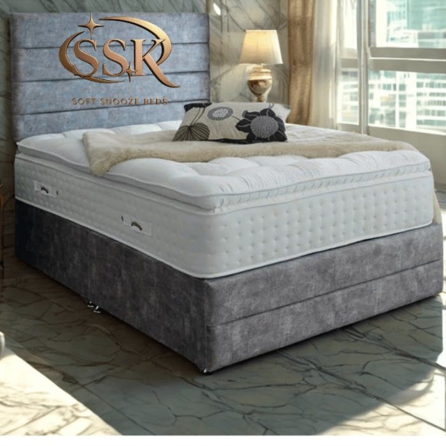 Rackhams Rio Divan Bed Without Mattress Single - Turquoise Plush