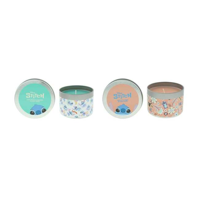 Rackhams Stitch Scented Candle Gift Set 2×190g - Coral Flower & Pineapple, Hibiscus & Lychee - Candle - No - 190g