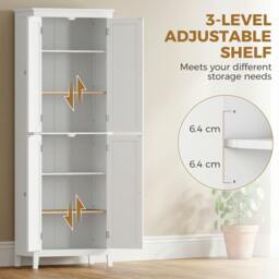 Rackhams 170 cm Tall Bathroom Storage Cabinet with Adjustable Shelves - thumbnail 5