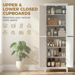 Rackhams 170 cm Tall Bathroom Storage Cabinet with Adjustable Shelves - thumbnail 4