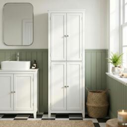 Rackhams 170 cm Tall Bathroom Storage Cabinet with Adjustable Shelves