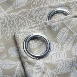 "Rackhams Ferndown Blackout Curtains Thermal Efficient Ring Top Header - Beige - 64 x 54""" - thumbnail 4