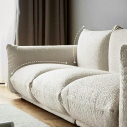 Rackhams Isabella Two Seater, Three Seater Sofa, Boucle Or Velvet, White - Boucle - Others ( Contact Us ) - 230cm - thumbnail 6
