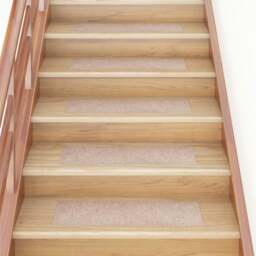 Rackhams Self-adhesive Stair Mats Rectangular 15 pcs 76x20 cm Light Brown - thumbnail 1