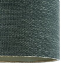 Rackhams Designer Bobbled and Textured Linen Lamp Shade in Dark Emerald Green - thumbnail 3