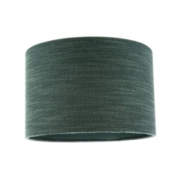 Rackhams Designer Bobbled and Textured Linen Lamp Shade in Dark Emerald Green - thumbnail 1