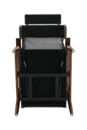 Rackhams Grey Manual Recliner with Walnut Colored Wooden Armrests - Grey - thumbnail 5