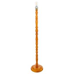 Rackhams Classic Oak Wooden Standing Floor Lamp Base with Intricate Pole Design - thumbnail 2