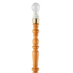 Rackhams Classic Oak Wooden Standing Floor Lamp Base with Intricate Pole Design - thumbnail 5