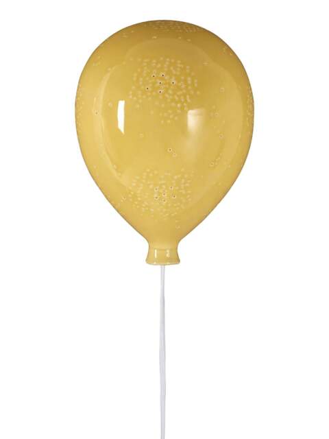 Rackhams Ola Kids Yellow Balloon Ceramic Wall Night Light - image 1