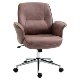 Rackhams Home Office Chair Microfibre Swivel Chair for Home Study, Red - Charcoal grey - thumbnail 3