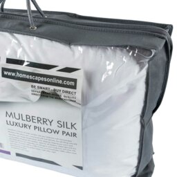 Rackhams Pure Mulberry Silk Blend Pillow Pair with 100% Cotton Casing - thumbnail 3