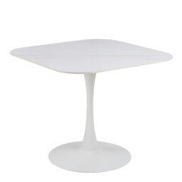 Rackhams Malta Ceramic Square Dining Table in White - 1 - thumbnail 2