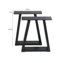 Rackhams 72/90 cm Hight 2 Pcs Metallic DIY Table Legs Simple to Install - L70*W7*H90 - thumbnail 6