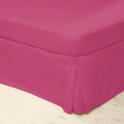 Rackhams Easycare Percale Platform Valance - Fuchsia - Superking - Fuchsia - 50% Cotton/50% Polyester - thumbnail 3