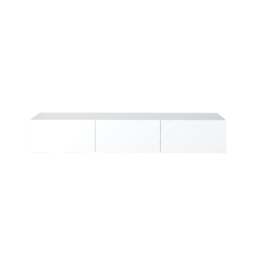 "Rackhams Francy Modern Wall Mounted TV Unit 55"" Multimedia Centre 180cm - White" - thumbnail 4